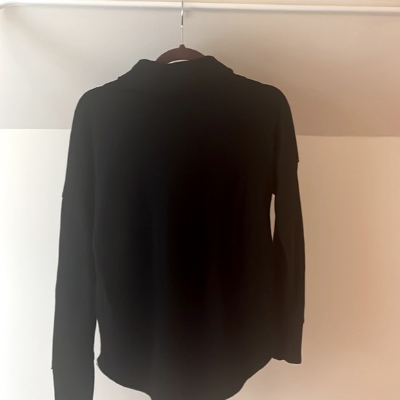 Anthropologie Maeve Black Cowl Neck Thermal Longsleeve - Picture 3 of 5